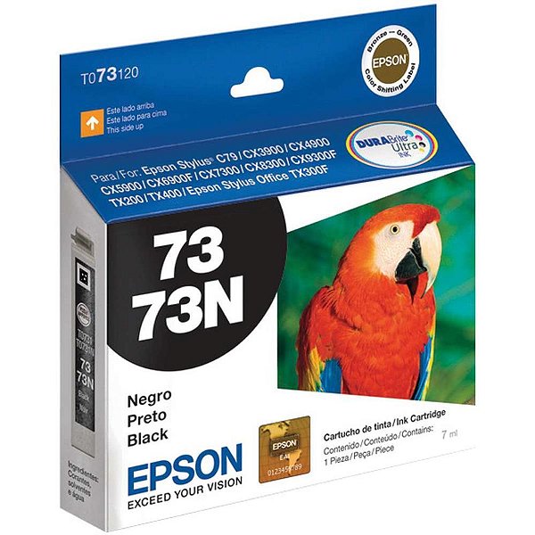 Cartucho original epson 73/73n preto stylus - epson (unidade)
