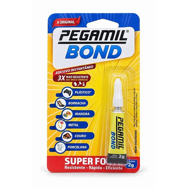 Cola adesivo instantaneo bond 2g blister - pegamil (cx.c/24)