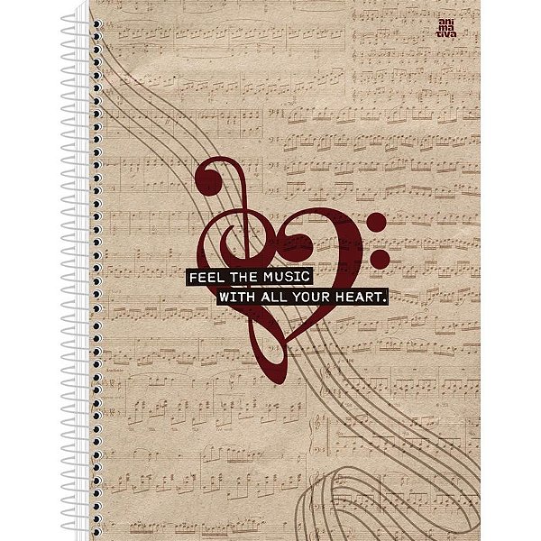 Caderno musica universitario cd 80fls - animativa (pct.c/05)