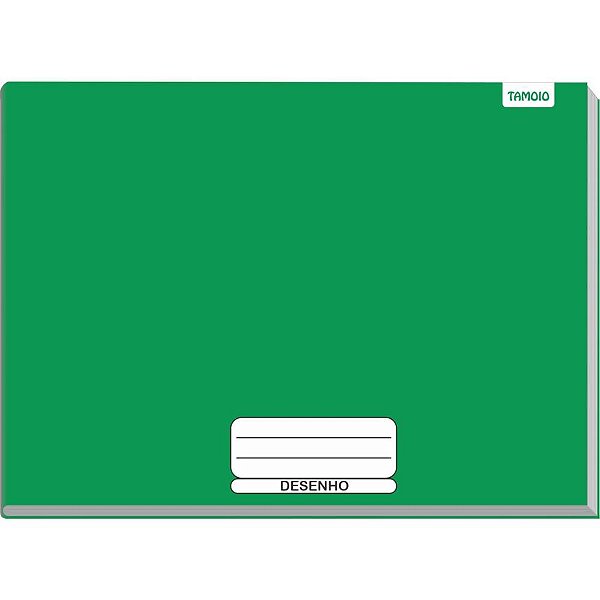 Caderno desenho univ capa dura verde liso 40fls brochurao - tamoio (pct.c/04)