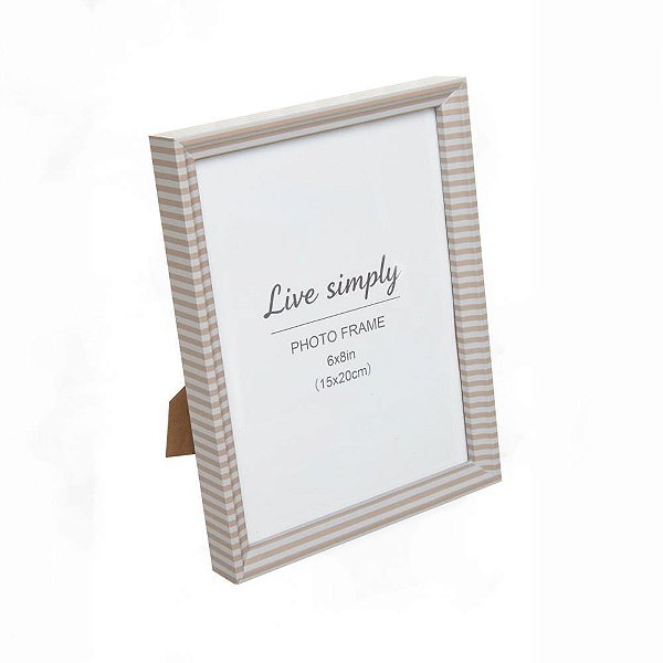Porta retrato soft line bege mdf/vidro 15x20 - lyor (unidade)