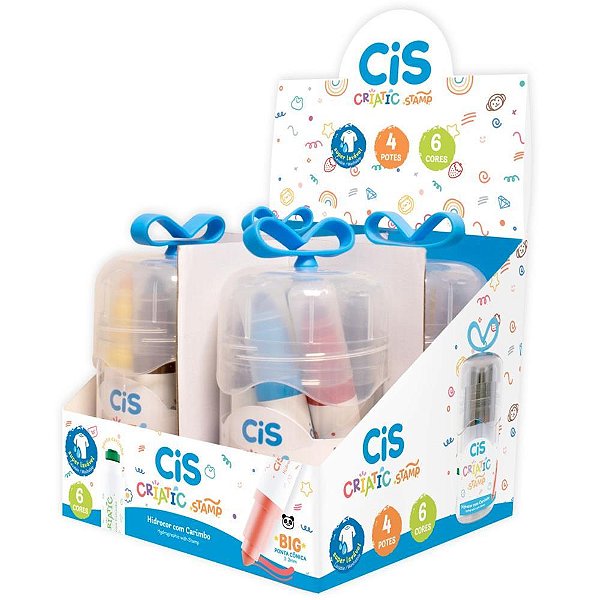 Caneta hidrografica cis criatic stamp 6 cores - sertic (dp.c/04)
