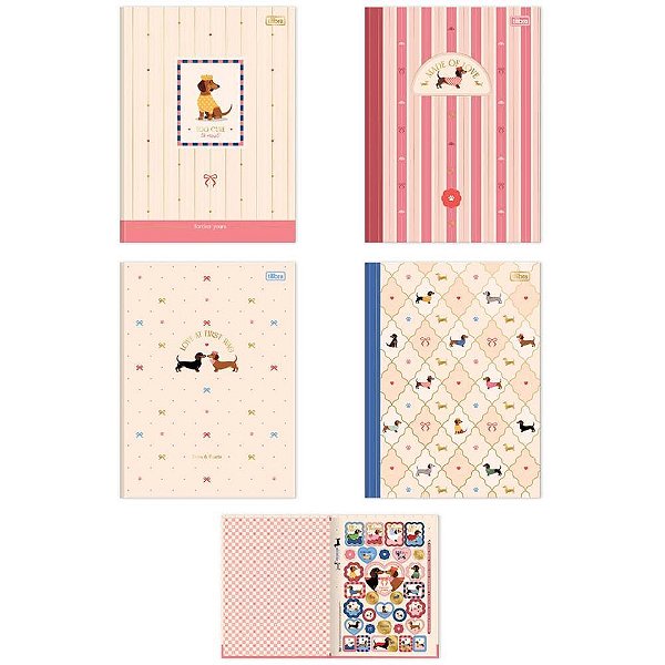 Caderno brochurao capa dura brownie 80fls - tilibra (pct.c/05)