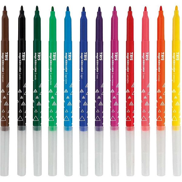 Caneta hidrografica mega hidro color 24 cores - summit (pct.c/03)
