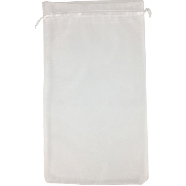 Saco de organza branco 20x35cm - art lille (pct.c/10)