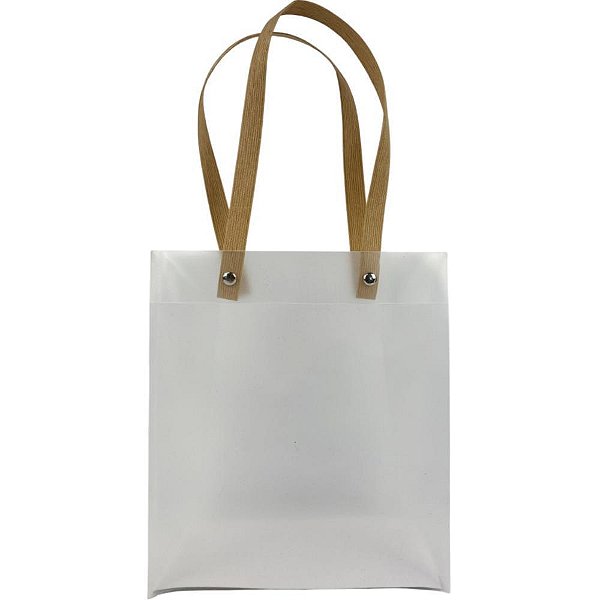 Sacola para presente lisa pvc transparente 17x8x20cm - art lille (pct.c/10)