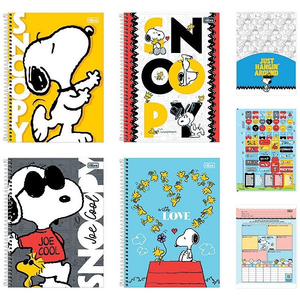Caderno 01x1 capa dura snoopy 80fls capa unica - tilibra (pct.c/04)