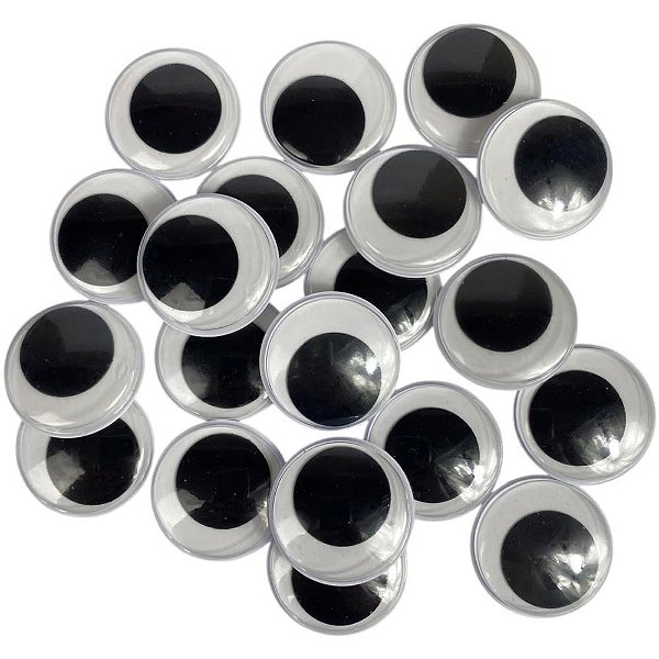 Artesanato olho movel 30mm preto - art lille (pct.c/20)