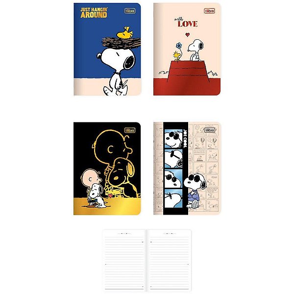 Caderno especial snoopy 144f tilicharm c/chavei - tilibra (unidade)