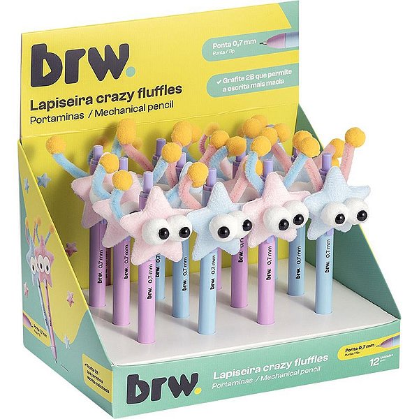 Lapiseira 0.7mm crazy fluffles divertida 2mod. - brw (dp.c/12)