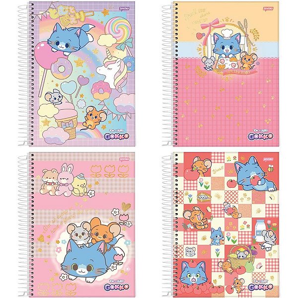 Caderno 01x1 capa dura gokko tom &amp; jerry 80fls. i.a - jandaia (pct.c/04)