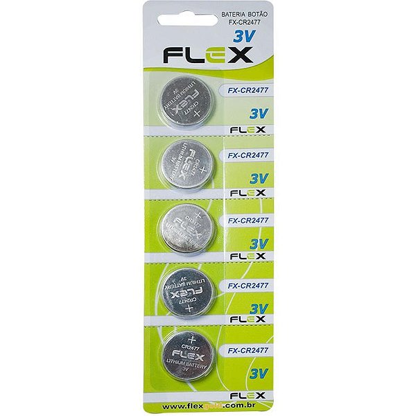 Pilha bateria botao cr2477 3v. - flex (ct.c/05)