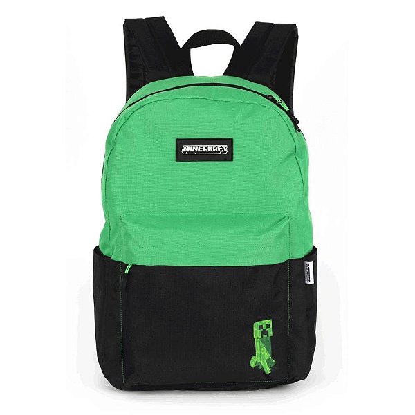 Mochila minecraft g verde - luxcel (unidade)