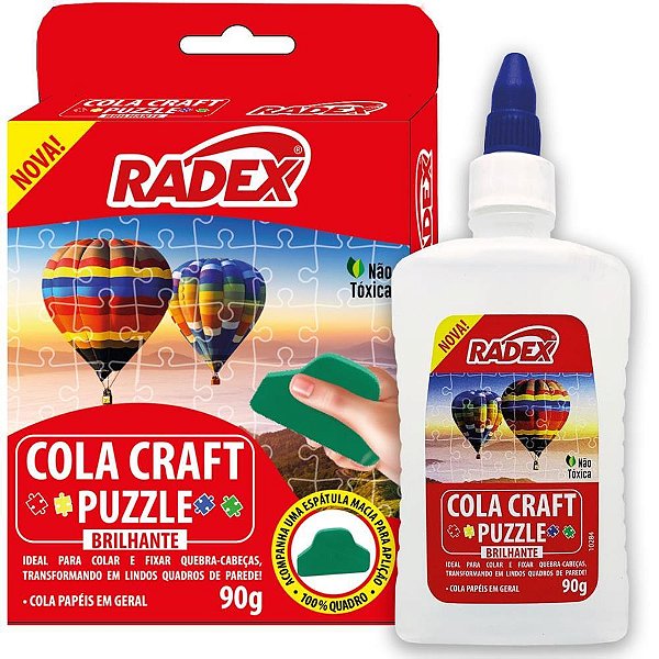 Quebra-cabeca acessorios cola craft puzzle bril.esp 90g - radex (unidade)
