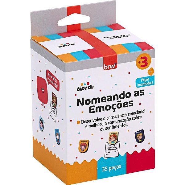 Brinquedo pedagogico dipedu emocoes imant.mag.35p - brw (unidade)