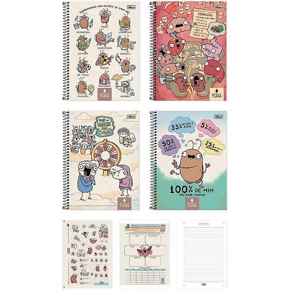 Caderno 01x1 capa dura rafaella tuma 80fls - tilibra (pct.c/04)