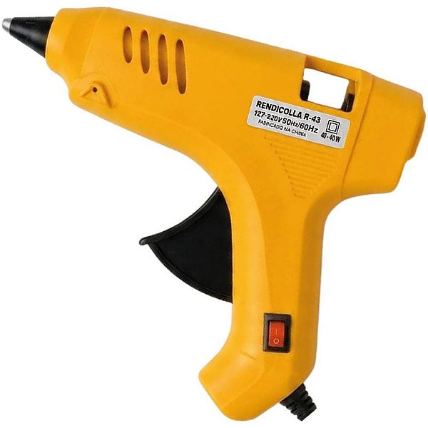 Pistola de cola quente 40w grande bivolt prof.amarel - rendicolla (unidade)