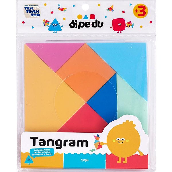 Brinquedo pedagogico dipedu tangran plastico 7pcs - brw (unidade)