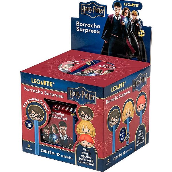 Borracha decorada harry potter 3d 3mod.surpresa - leonora (dp.c/12)