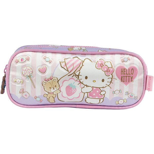 Estojo duplo hello kitty r rosa - xeryus (unidade)
