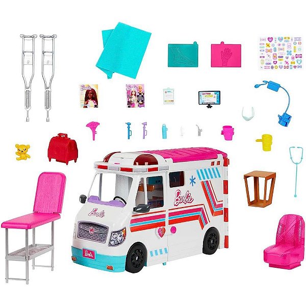 Barbie profissoes ambulância de cuidados médicos - mattel (unidade)