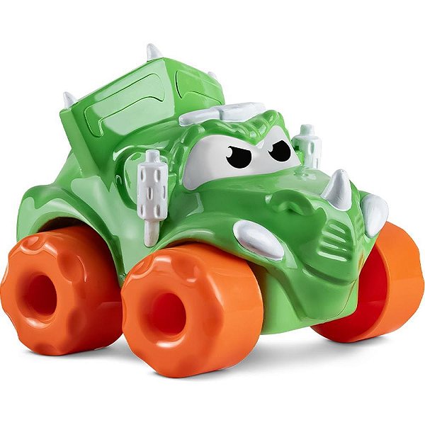 Brinquedo para bebe carrinho kart dinossauro vinil - samba toys (unidade)
