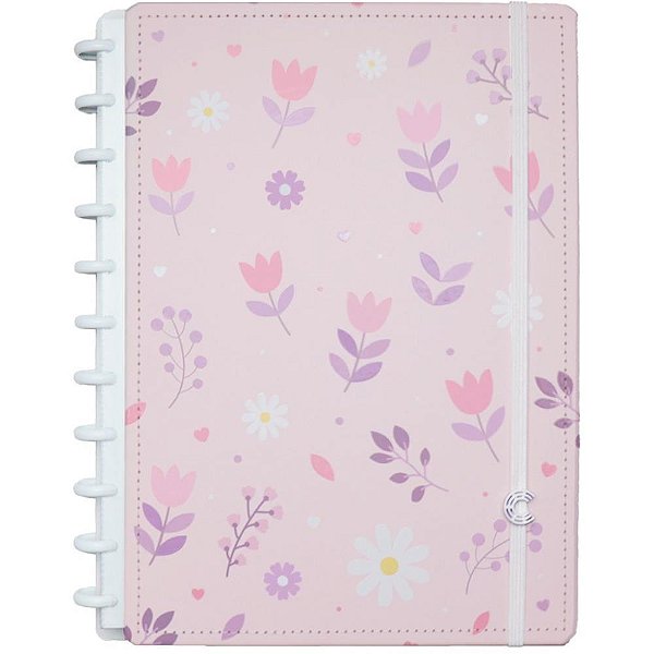 Caderno inteligente grande floral kiss 80fls 215x280mm - caderno inteligente (unidade)