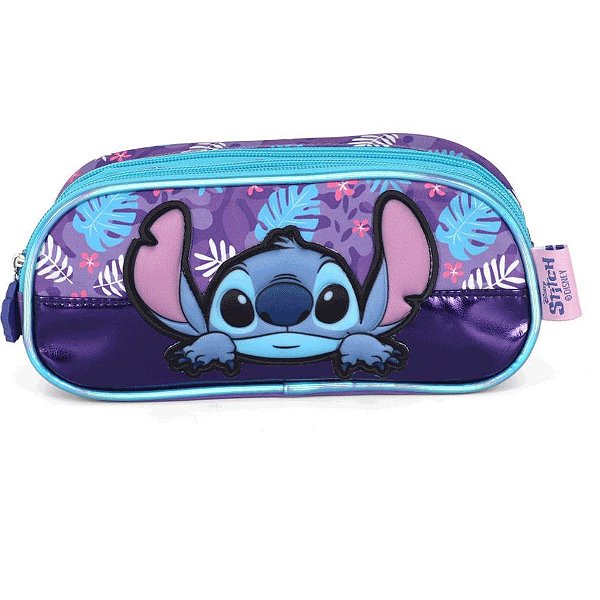 Estojo triplo stitch roxo tecido - luxcel (unidade)