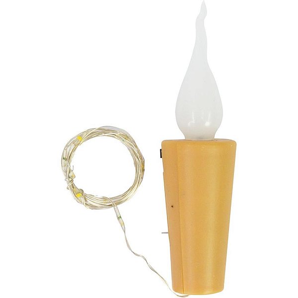 Artigo para decoracao natal pisca rolha vela 10l - kit (unidade)