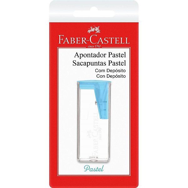 Apontador com deposito tons pastel blister (sortido) - faber-castell (cx.c/24)