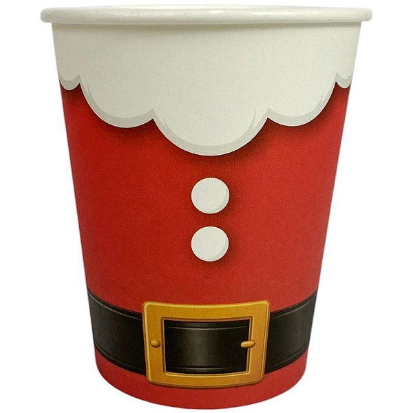 Copo descartavel natal papai noel 240ml - art lille (pct.c/08)