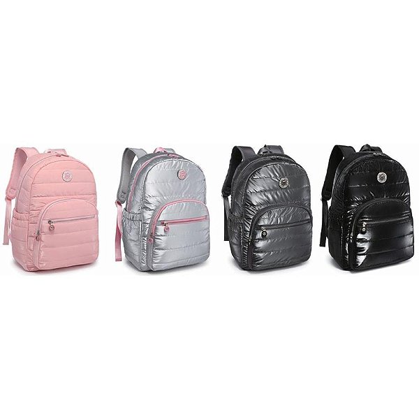Mochila kika matelasse brilho 43cm - nova rio (unidade)