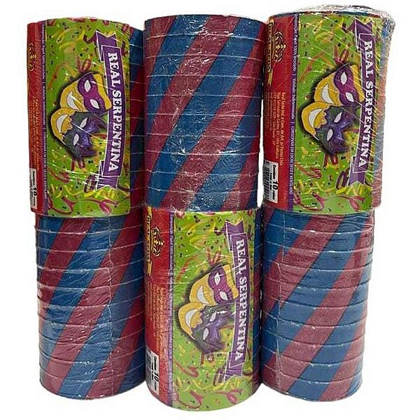 Artigo para festa serpentina 1cmx8m - real seda (pct.c/10)