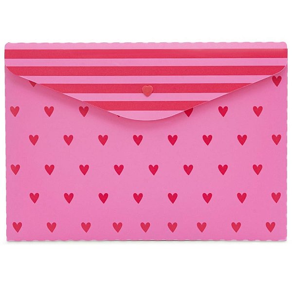 Pasta envelope a5 amorella c/ botao - polibras (pct.c/05)