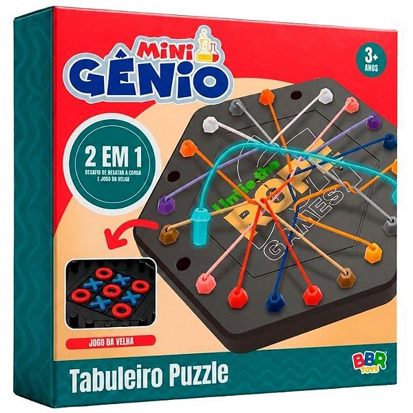 Jogo diverso tabuleiro puzzle 2 em 1 - bbr toys (unidade)