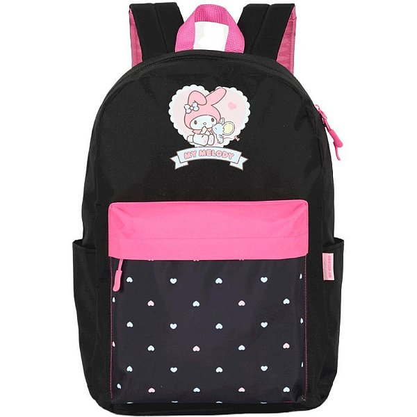 Mochila my melody g preta - luxcel (unidade)
