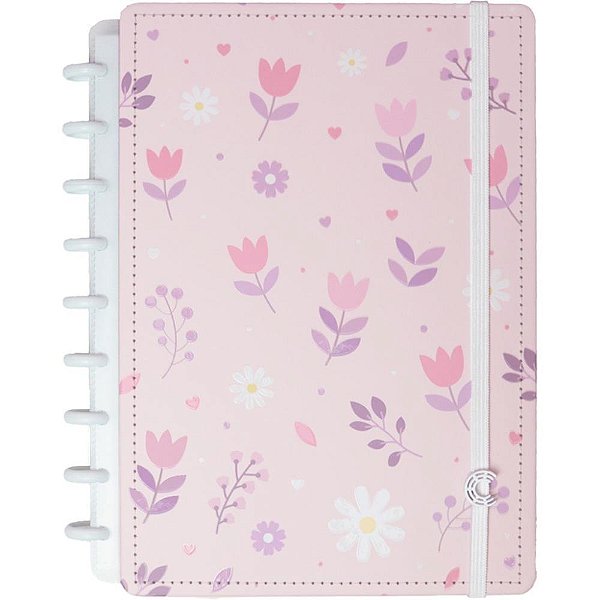 Caderno inteligente medio floral kiss 80fls. 190x255mm - caderno inteligente (unidade)