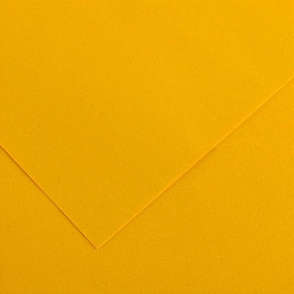 Papel cartolina vivaldi amarelo 50x65cm 185g - canson (pct.c/25)
