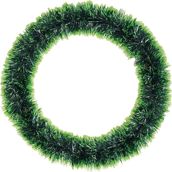 Artigo para decoracao natal guirlanda 30cm aramada verde - kit (unidade)