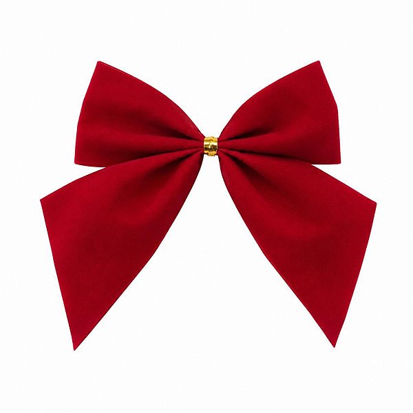 Artigo para decoracao natal enfeite laco 8,5cm vermelho - kit (pct.c/06)