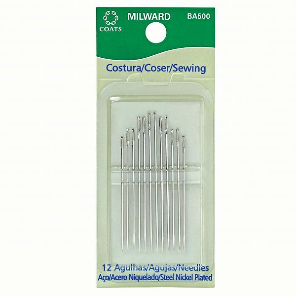 Agulha de mao 4 tamanhos ct.c/12 - linhas corrente (cartela)