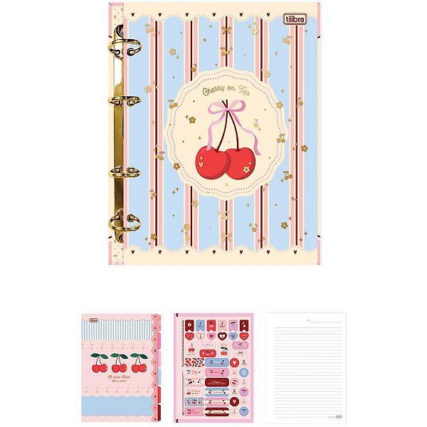 Caderno argolado amarena 80fls. colegial - tilibra (unidade)
