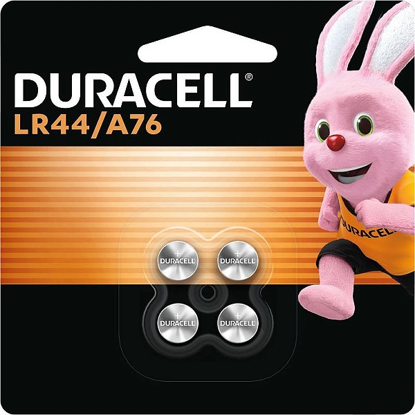 Pilha bateria botao lr44/a76/px76a - duracell (bl.c/04)