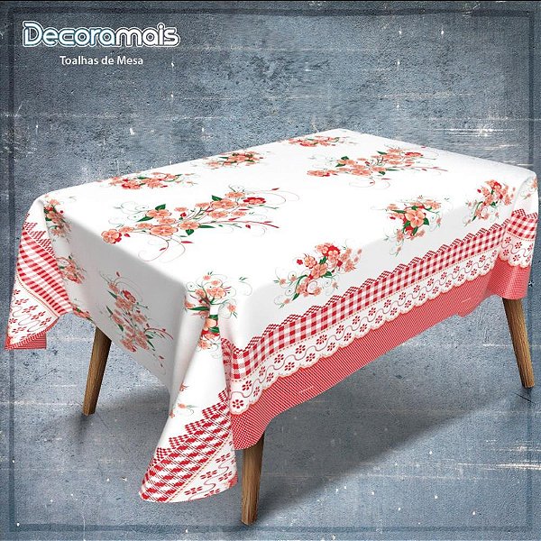 Toalha termica floral vermelho 1,40 x 30m. - plastvinil (rolo)