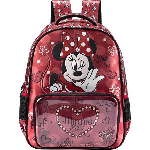 Mochila infantil minnie r2 vermelha md - xeryus (unidade)