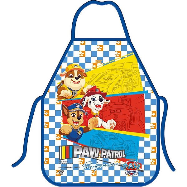 Avental escolar decorado patrulha canina azul - dac (unidade)