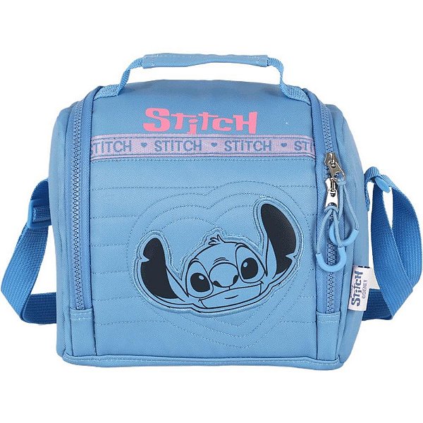 Lancheira termica stitch mao/ombro azul - luxcel (unidade)