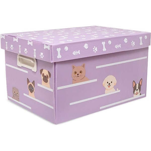 Caixa organizadora happy lab g 437x310x240mm - polibras (unidade)
