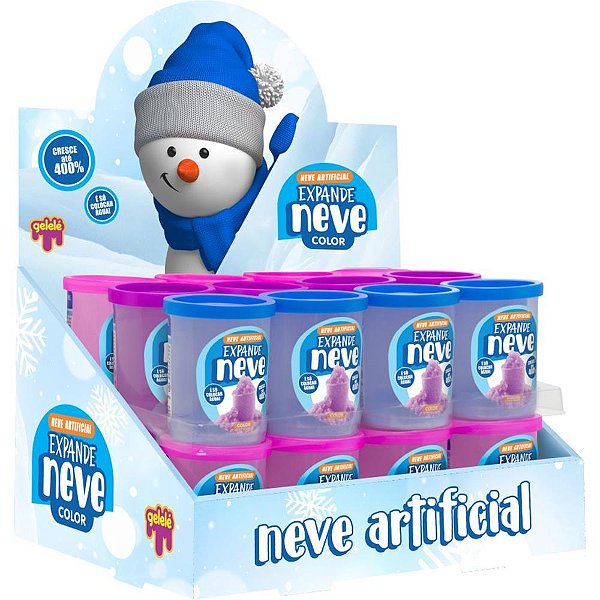 Slime neve color 8g. expande - doce brinquedo (dp.c/24)