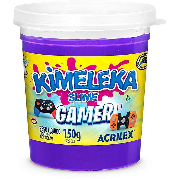 Slime kimeleka gamer 150g sort. - acrilex (cx.c/06)